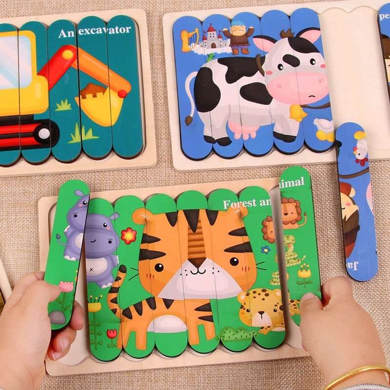 Colorful Wooden Puzzles