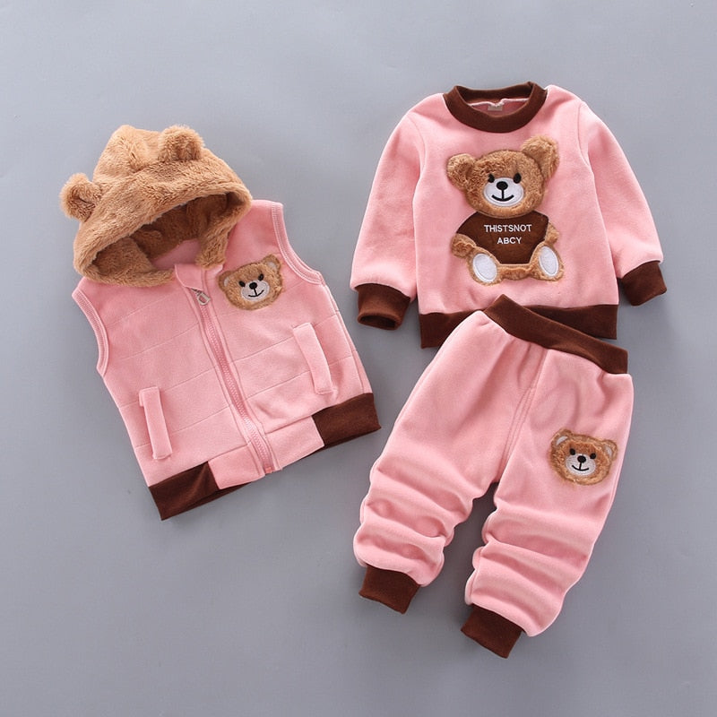 3pc Hooded Fleece Outfit