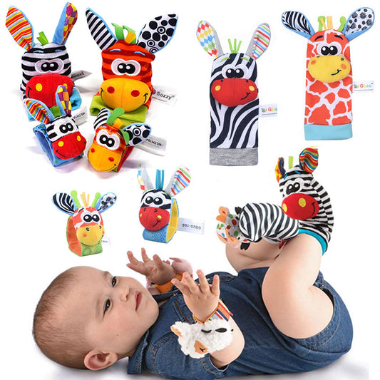 Baby Animal Sock/Wrist Rattle