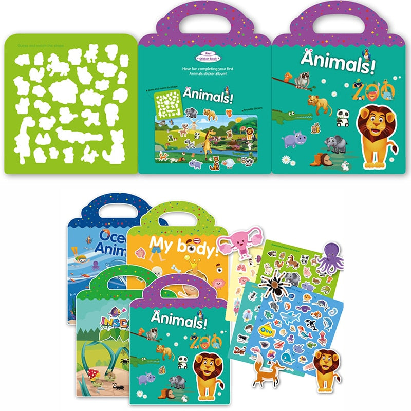 Reusable Cartoon Sticker Books