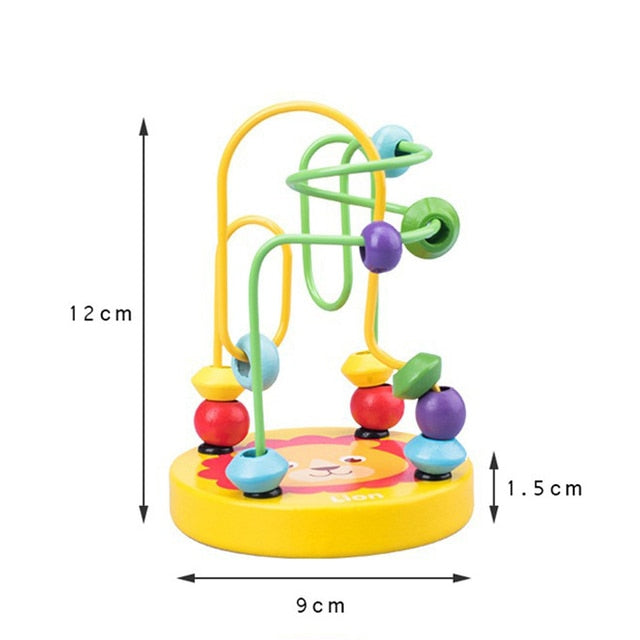 Wooden Bead Roller Coaster Puzzle