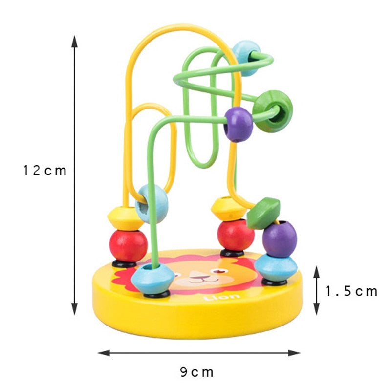 Wooden Bead Roller Coaster Puzzle