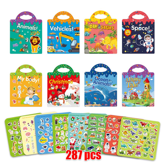 Reusable Cartoon Sticker Books